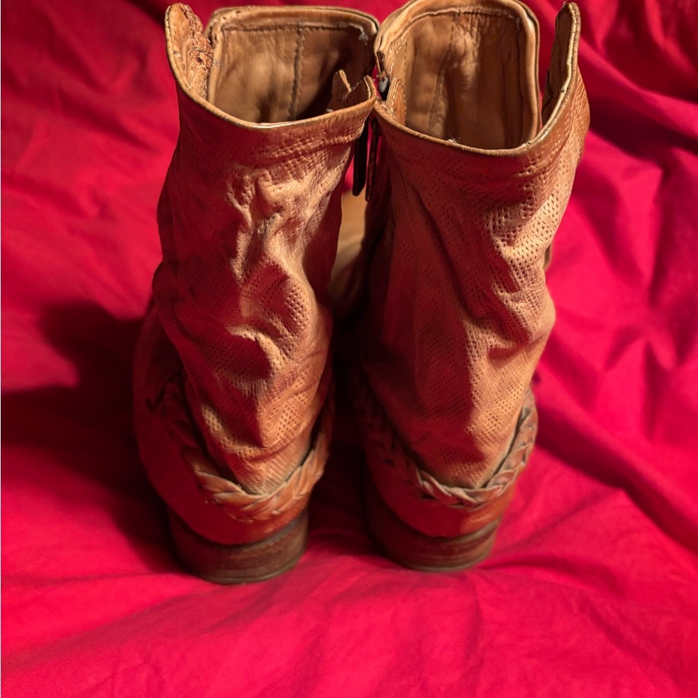 AS 98 Springer Slouchy Tan Leather Ankle Boot Size 40/ US Women’s 9 - Picture 16 of 16
